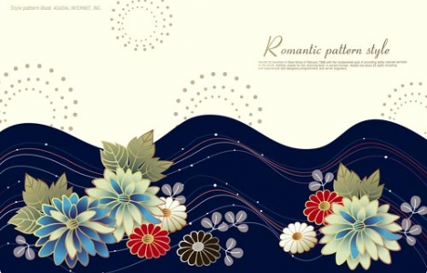 Romantic flowers banner