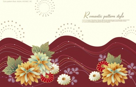 Romantic flowers banner