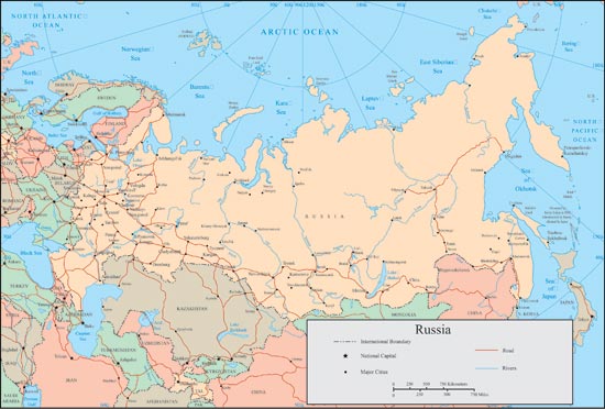 Russia Vector Map