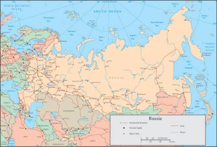 Russia vector map