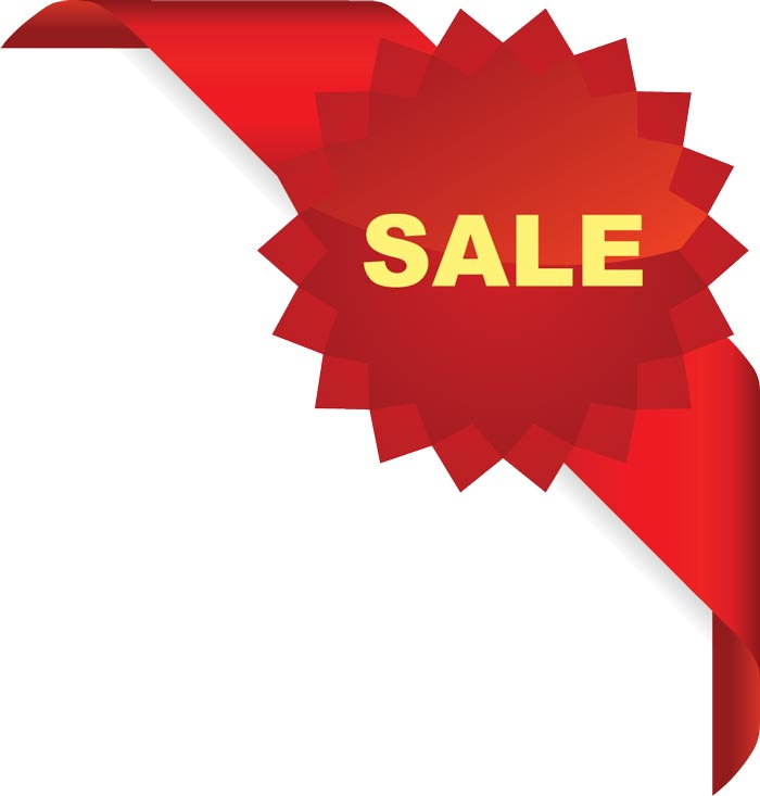Sales corner ribbons vector