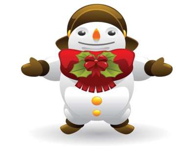 Snowman vector clipart