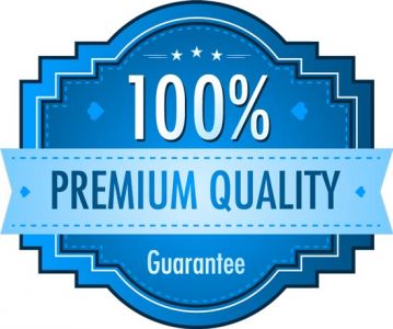 Satisfaction guarantee blue vector labels