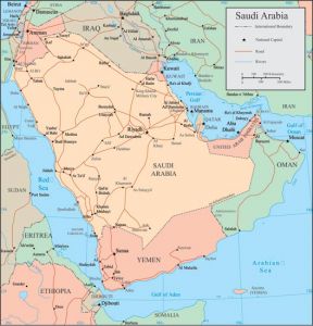 Saudi Arabia vector map