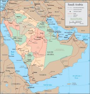 Saudi Arabia vector map