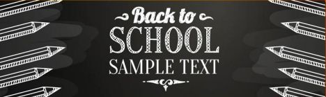 Set of school banners with place for your text and sale advertisement, and welcome back to school greeting. Vector