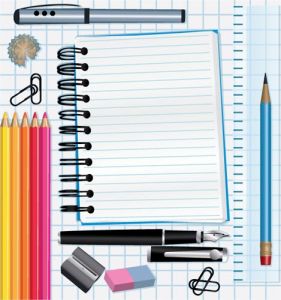 School supplies vectors template