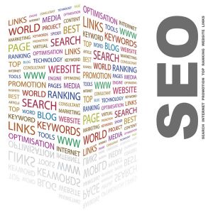 SEO word collage vector