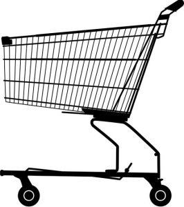Shopping trolley vector
