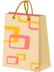 Shopping vector label