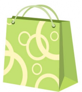 Shopping vector label