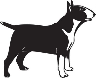 Short haired dogs vector silhouettes