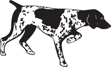 Short haired dogs vector silhouettes