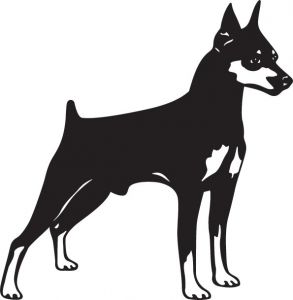 Short haired dogs vector silhouettes