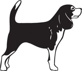 Short haired dogs vector silhouettes