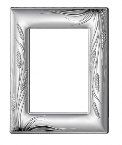 Silver photo frame for Photoshop