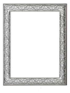 Silver photo frame for Photoshop