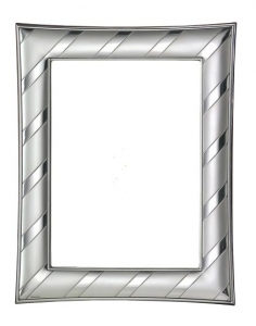 Silver photo frame for Photoshop