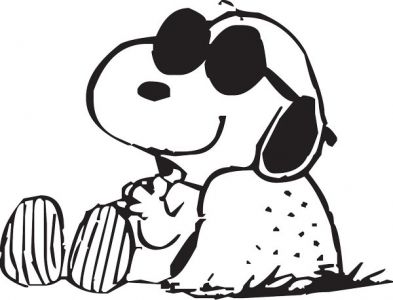 Snoopy dog vector sketches