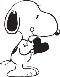 Snoopy dog vector sketches