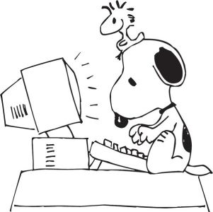 Snoopy dog vector sketches