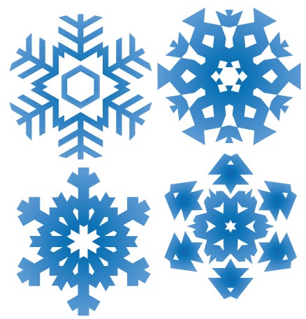 Snowflakes vector pattern shapes