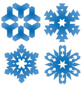 Snowflake pattern shape template