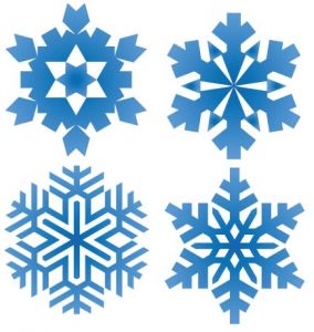 Snowflake pattern shape template