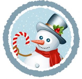 Snowman vector card template