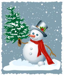 Snowman vector card design