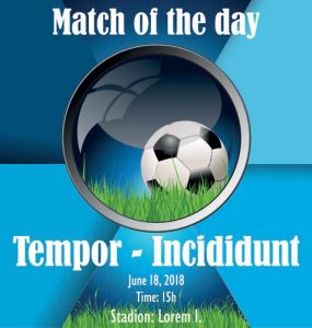 Soccer poster vector illustration template