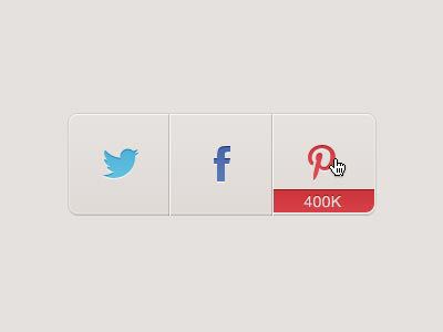 Social media buttons PSD design