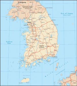 South Korea vector map