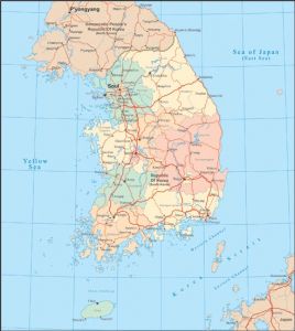South Korea vector map