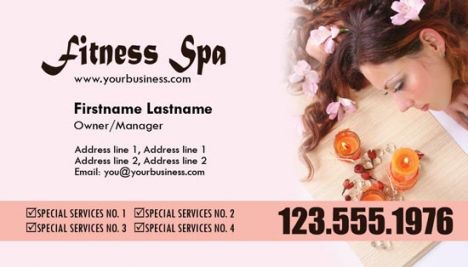 Spa business cards for Photoshop