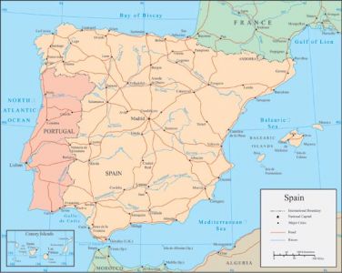 Spain vector map