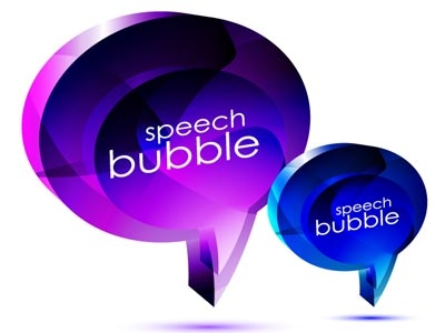 Speech bubble vector template