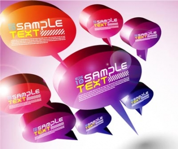 Speech bubble vector template