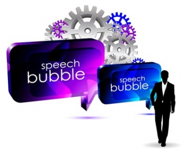 Speech bubble vector template