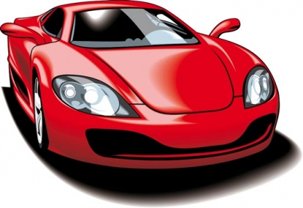 Red sport car vector