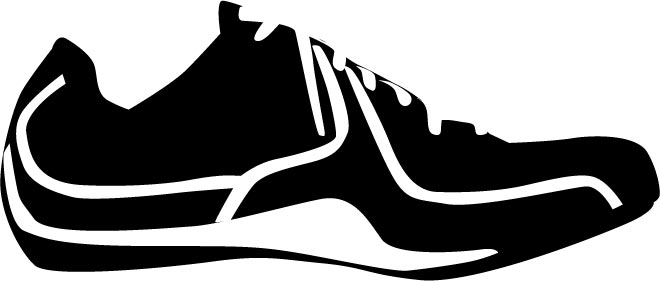 Sport shoes vector silhouettes