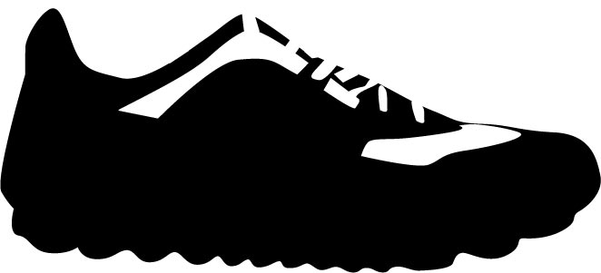 Sport shoes vector silhouettes