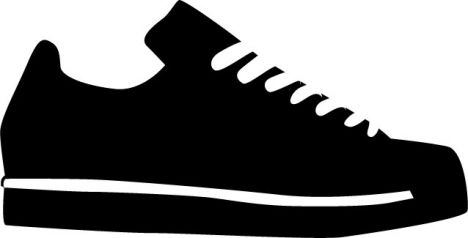 Sport shoes vector shapes