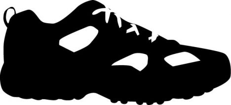 Sport shoes vector shapes