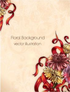 Spring floral background vector illustration