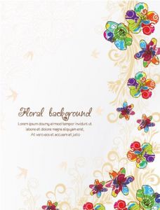 Spring floral background vector illustration