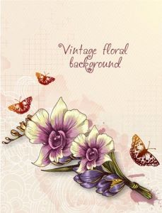 Spring floral background vector illustration