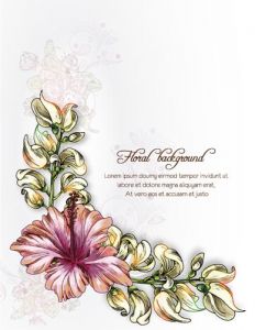 Spring floral background vector illustration