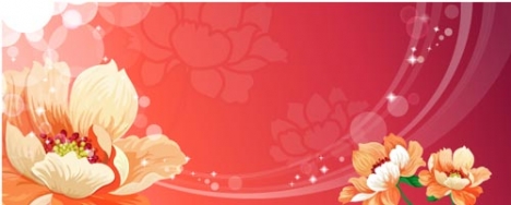 Spring flower banner