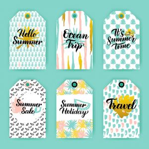 Summer Time Trendy Gift Labels